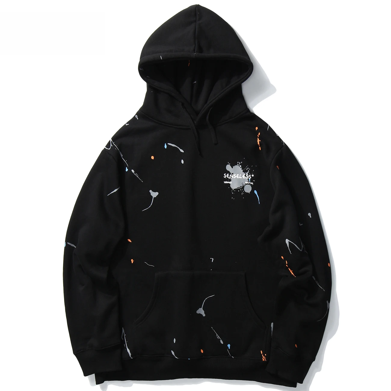 Худи в стиле хип-хоп с принтом граффити чернила свитшоты 2021 Харадзюку флисовая