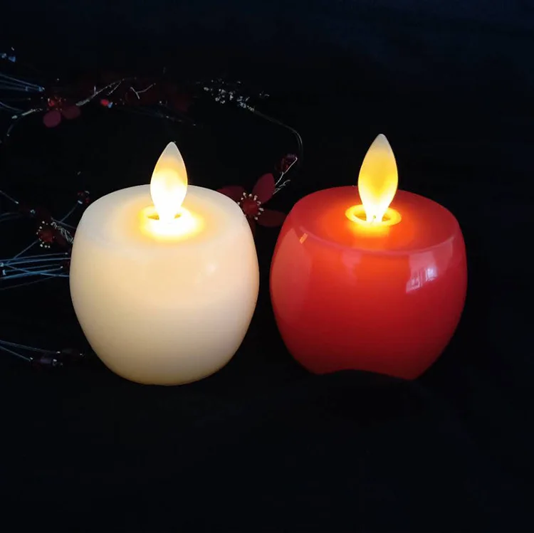 Креативная свеча в виде яблока светильник светодиодный домашний декор имитация