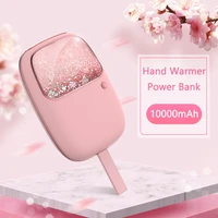 mini power bank 10000mah hand warmer heater powerbank portable charger external battery for iphone 13 samsung xiaomi 9 poverbank