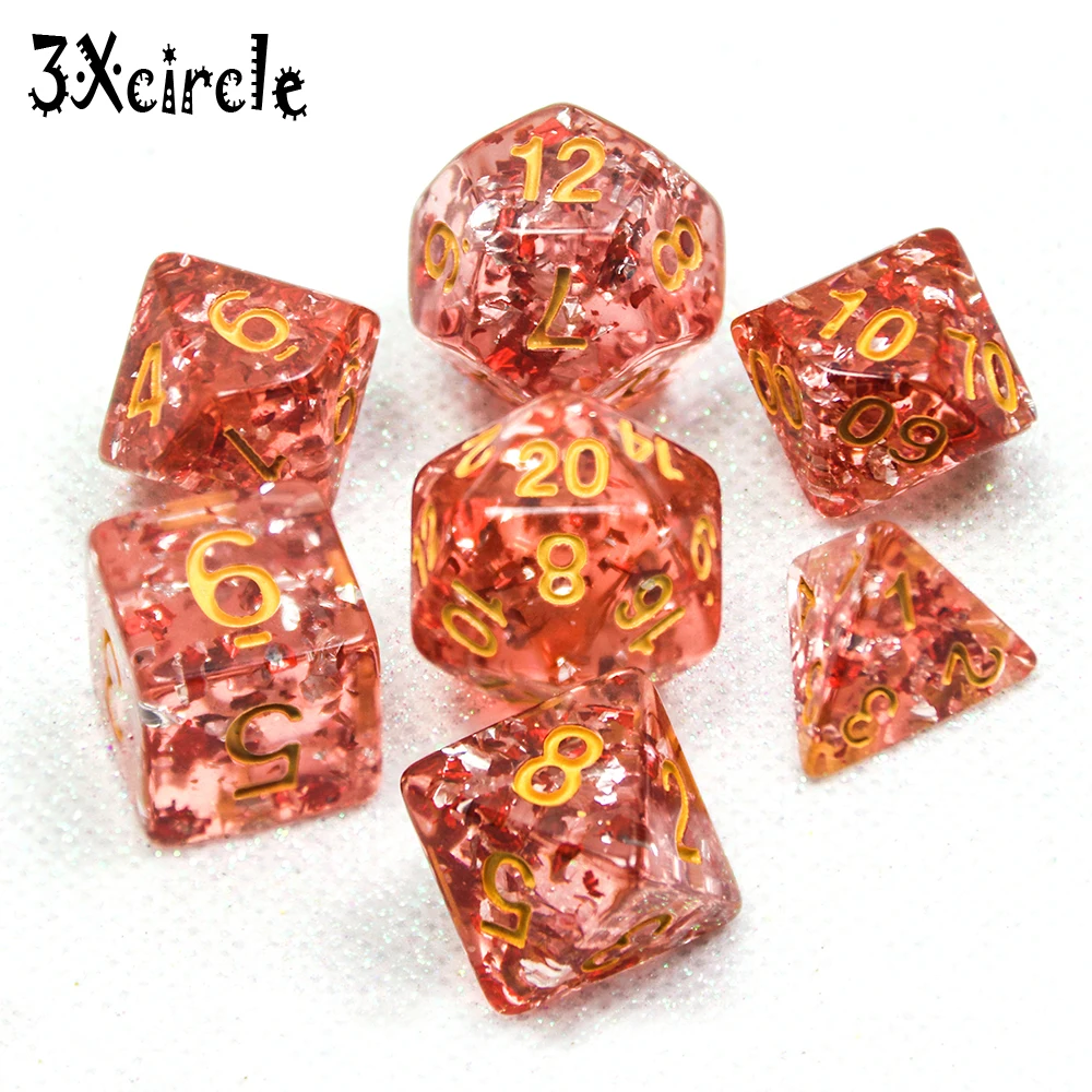 Высокое качество 1 креативный 7 шт./лот D4 D6 D8 D10 % D12 D20 Dnd ролевая игра TRPG Набор