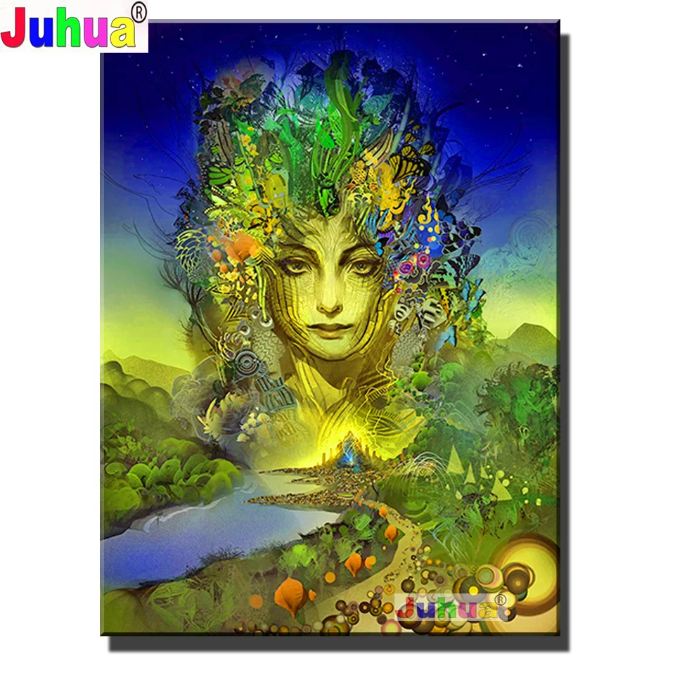 Алмазная 5D картина Фэнтези лес Фея Королева своими руками искусственная вышивка