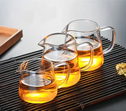 Жаропрочный прозрачный стеклянный чайник, яркая чашка ча-Хай, чайные чашки ручной работы кунг-фу, чайные чашки gongdao, чайные принадлежности с ...