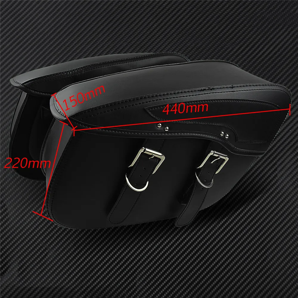 Мотоциклетная седельная сумка кожаная водонепроницаемая для багажа черная Harley
