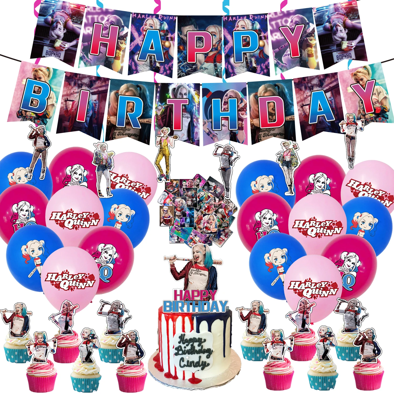 Воздушные шары Suicided yed украшение для вечеринки принцессы с рисунком Куинна дня