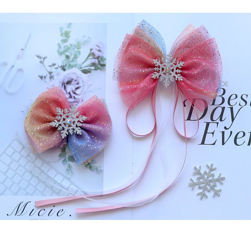 Детский зажим для волос с героями мультфильмов Disney аксессуары бантом Холодное