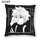 Kawaii Hunter X Hunter Killua Zoldyck; Сапожки в стиле квадратная Подушка Чехол декоративная подушка HXH Аниме Манга Повседневное мультипликационным мотивом домашний декор 45x45cm