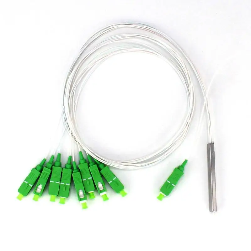 10 шт./лот 1X2 1X4 1X8 1X16 1X32 PLC SC/APC SM 0 9 мм G657A1 ПВХ 1 м FTTH волоконно-оптический сплиттер |