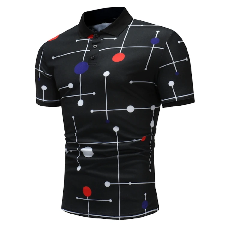 Мужская рубашка поло Брендовое летнее стильное джинсовое платье с коротким