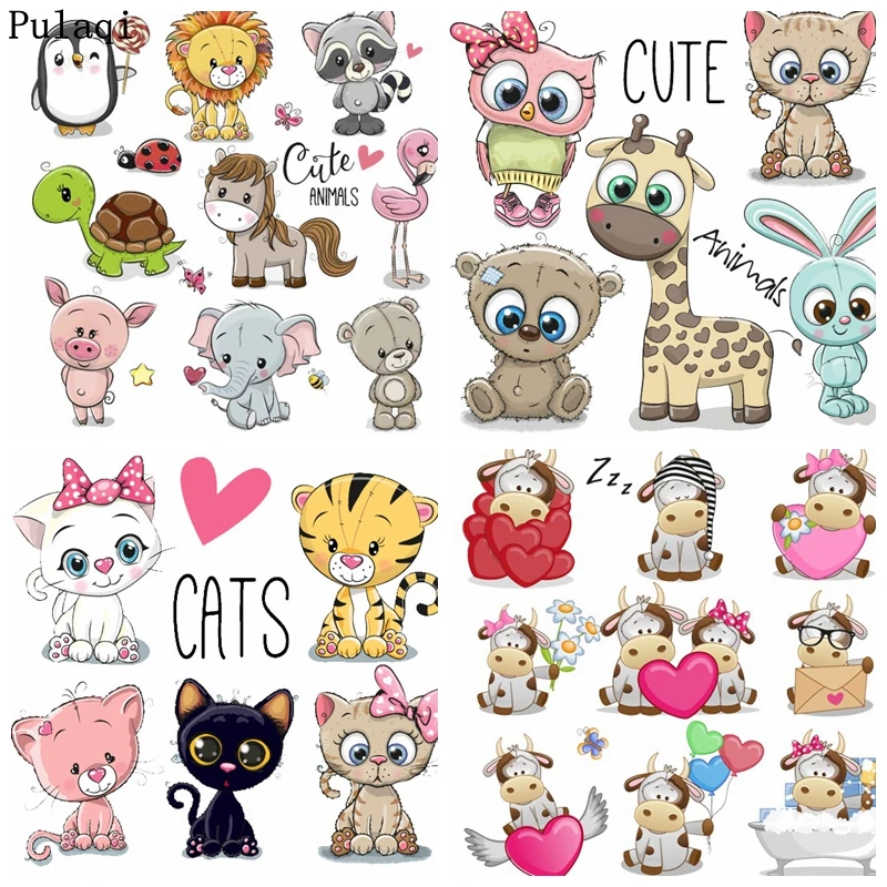 Pulaqi Термальность наклейки для переноса утюгом одежды милые заплатка