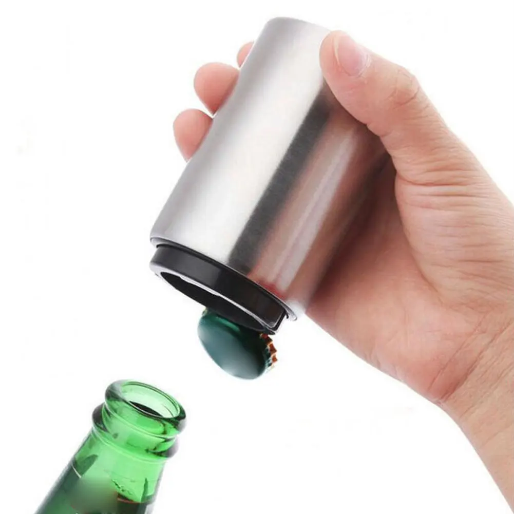 

Magnetic Automatic Beer Opener Stainless Steel Bottle Opener Portable Magnet Wine Openers Bar Tools Magnetische Bier Flesopener
