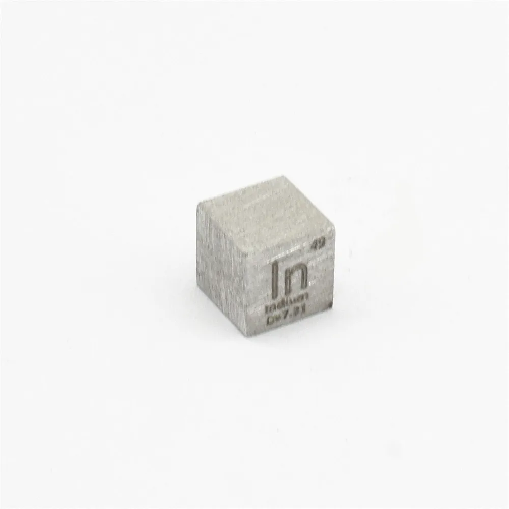 10MM CUBE INDIUM Чистый элемент плотность кубик 10 мм Металл для сбора свинец C Al Ni Ti Mo Cu Fe Sn Cr Bi Co Nb ручной работы сделай сам периодически Таблица элемент - Цвет: 10MM CUBE INDIUM