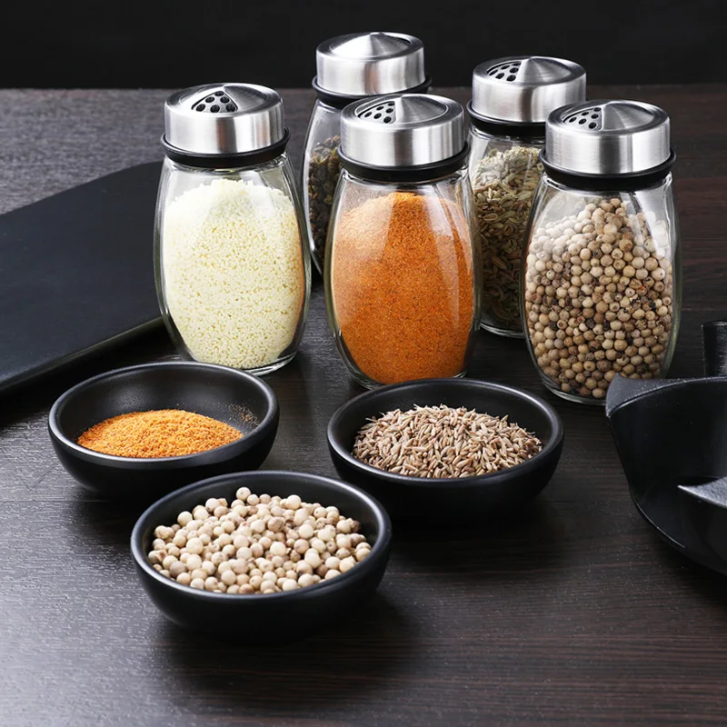 Кухонная стойка для специй 6 шт. пластиковая подставка перца солонка набор