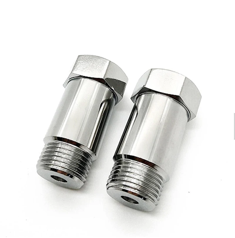 

2pcs Exhaust Oxygen Sensor Lambda 45mm O2 M18 x1.5 Extension Spacer Iron Plating Nickel Extender