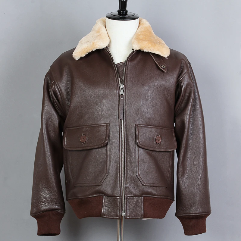 Авирекс FLY меховой воротник ВВС летные куртки из коровьей кожи мотоциклетная