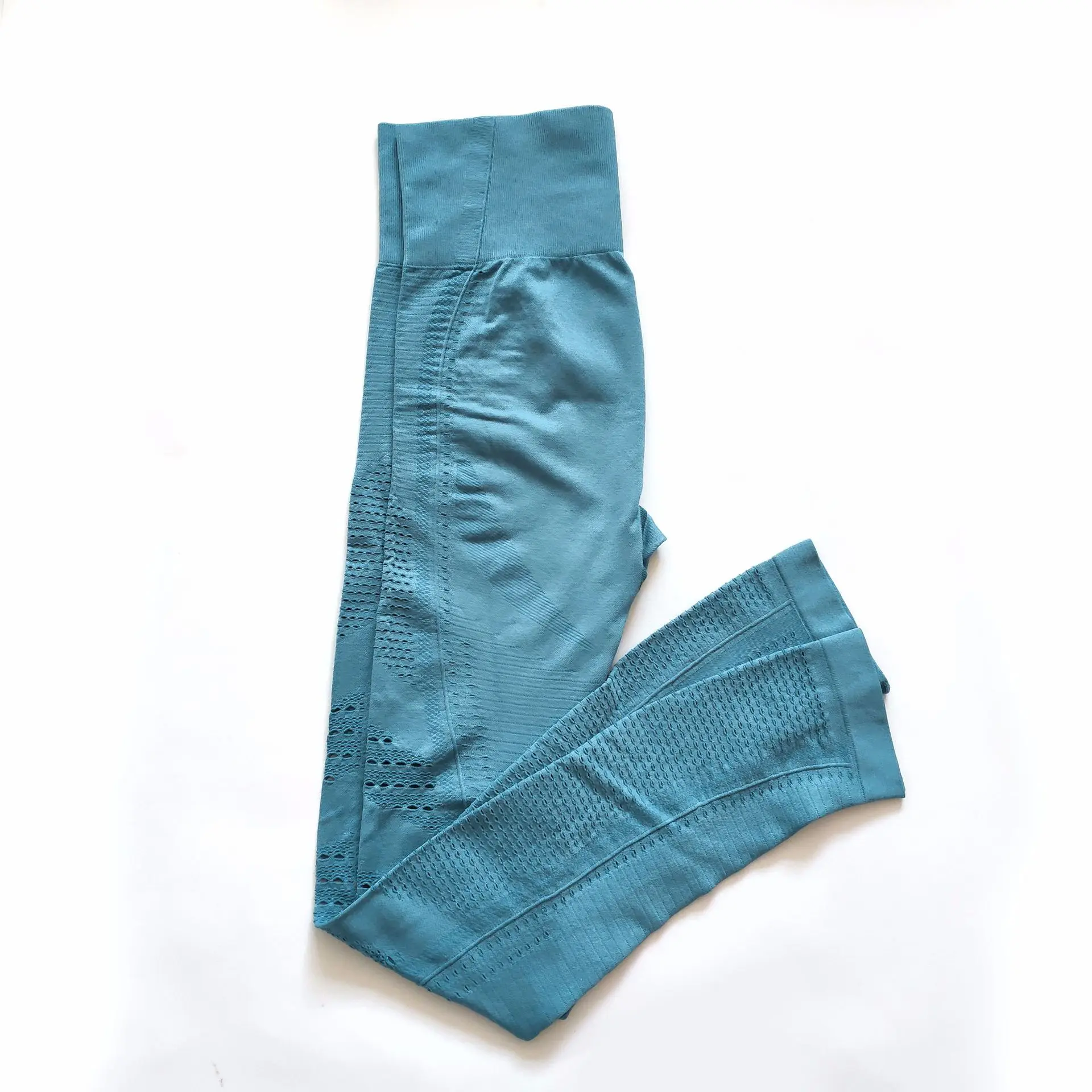 blue leggings 2 шт./компл. жизненно Для женщин спортивный костюм для занятий йогой спортивный комплект для тренажерного зала, состоящий из спортивная одежда с длинным рукавом Фитнес укороченный топ+ Высокая Талия энергии бесшовные леггинсы для женщин - Цвет: blue leggings