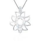 Женская подвеска-клетка CLUCI из серебра 925 пробы с ярким подсолнухом, кулон из серебра 925 пробы с жемчугом, SC117SB, 3 шт.