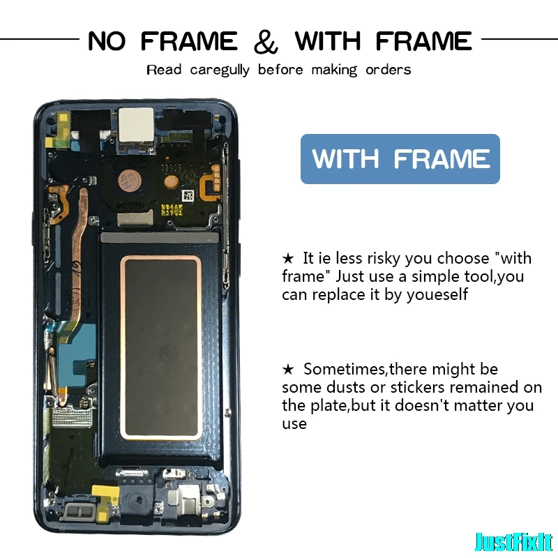 Замена с рамкой для samsung S9 plus G965 965F s9 g960 g960f ЖК-дисплей дигитайзер сенсорный экран
