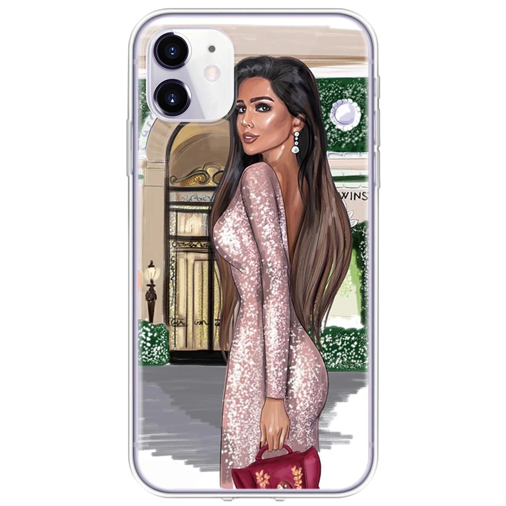 0csgqun Merry Christmas Черный Коричневый чехол для девочки супер мама для TPU iPhone 11 Pro Max XR XS X XS Max 6 5se 7 8 Plus чехол новогодний чехол - Цвет: 0csgqun