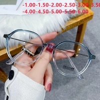 2021 new fashion anti blue ray myopia glasses men and women nearsighted glasses computer eye wear diopter 1 0 1 5 2 0 to 6 0