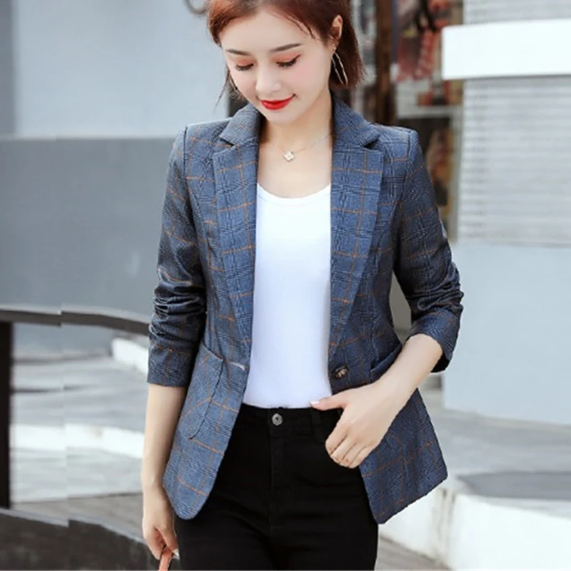 Весна Осень Новый плюс размер женский корейский короткий пиджак Повседневный