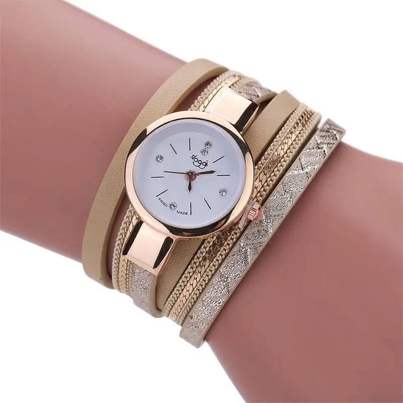 MINHIN модные женские часы повседневные наручные с кожаным браслетом для женщин