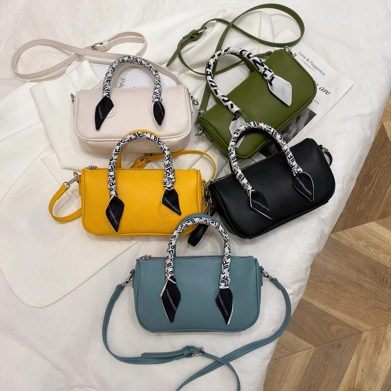 

Solid Color Crossbody Bag 2021 Fashion New High-quality PU Leather Women's Designer Handbag Casual Shoulder Bags Purse