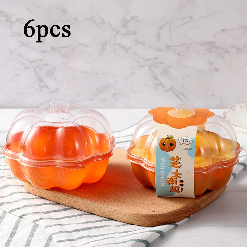 Пластиковая упаковочная коробка в форме тыквы и сыра 6 шт. | Дом сад