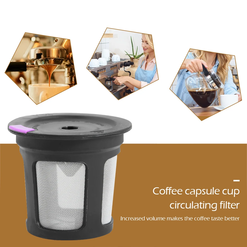 

Stainless Steel Coffee Filter Capsule Plastic Reusable Cycle Filter Cup Filter Basket Kitchen Accessories Coffee Crusher Filter