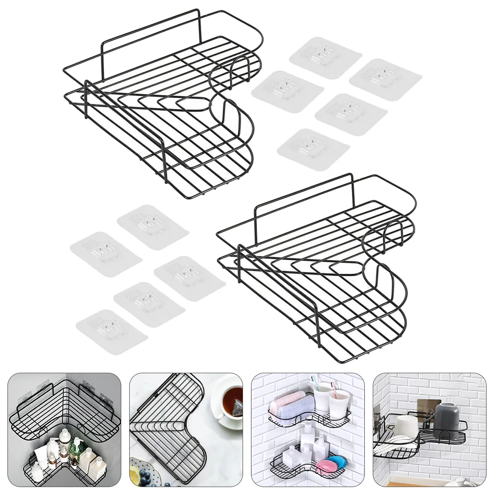 

1 Набор, угловая стойка для хранения, креативная настенная стойка, полка для хранения в ванной комнате
