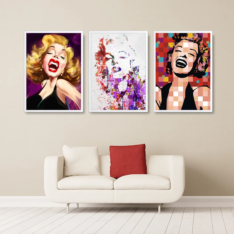 Modular Picture Poster Prints Marilyn Monroe Abstract Canvas Painting Wall Art Nordic Style Home Decor For Living Room No Framed | Дом и сад