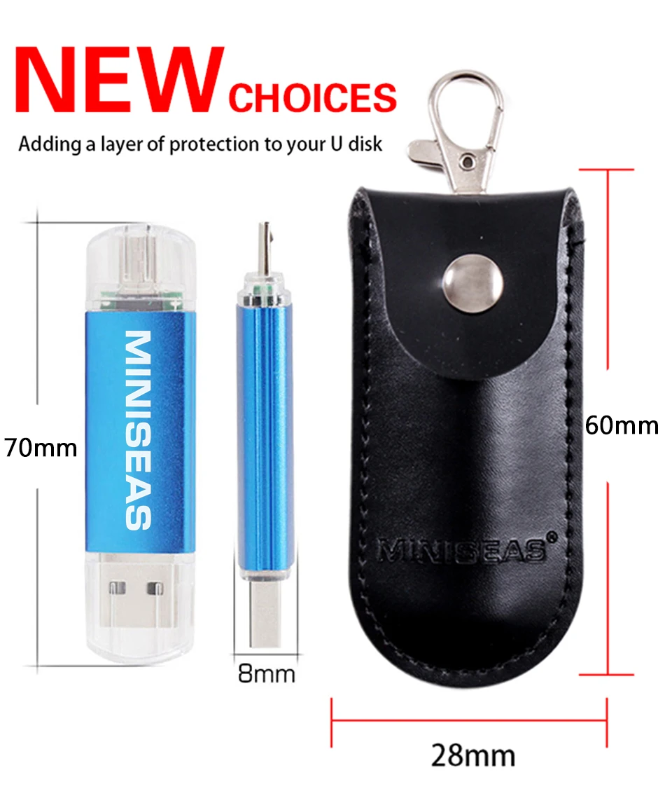 MIniseas 2 цвета портативный otg usb флэш-накопитель 8 Гб 16 Гб внешний накопитель для системы Android устройство memory stick pen drive U stick