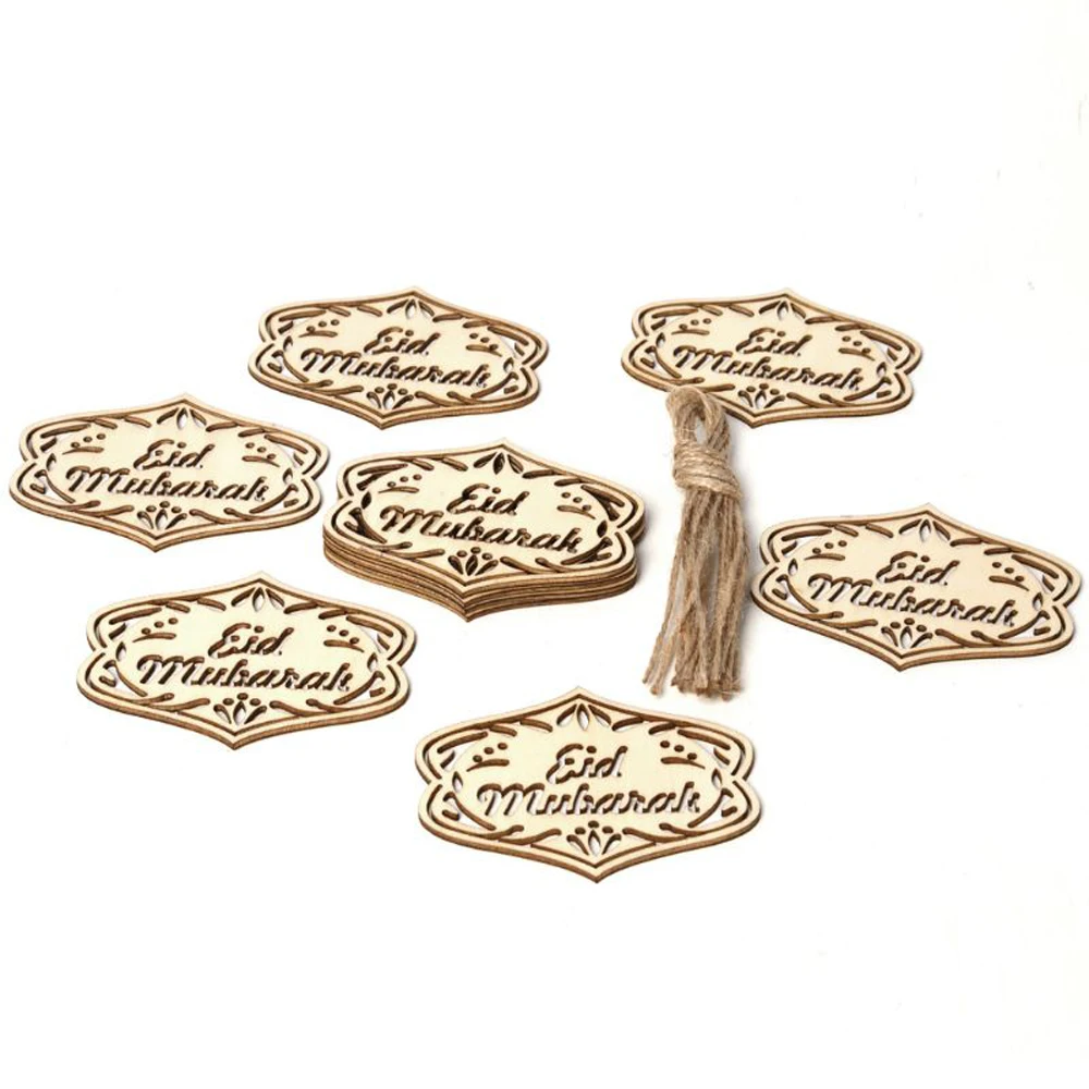 (10 шт.) деревянные DIY Мусульманский Исламский дворец ИД украшение Мубарак Подарок