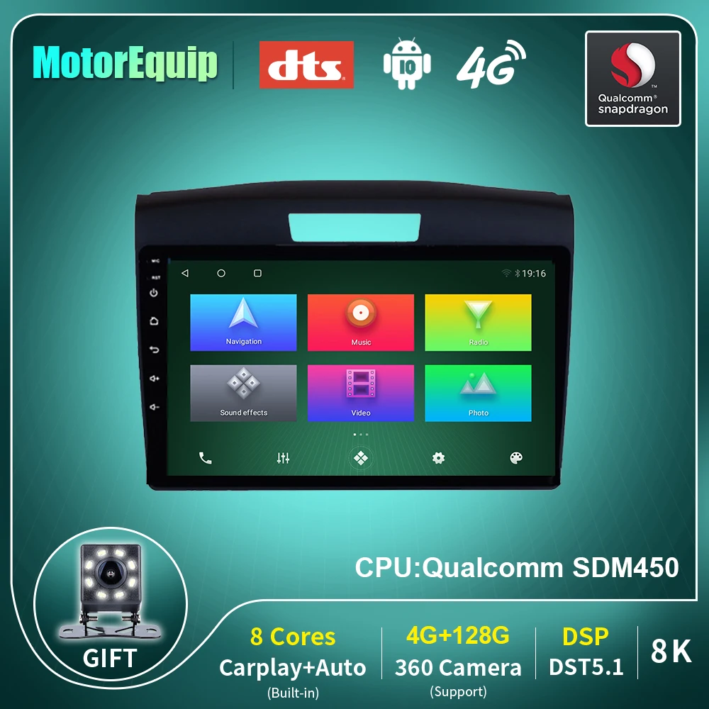 

Car Radio For Honda CRV CR-V 2012-2016 Android 10.0 Navigation GPS Carplay Auto 4G WiFi HiFi DTS DSP 2 Din Multimedia Player