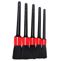 5pcs auto detailing cleaning brush set car detail cleaning tool kit soft bristle brushes for interior dashboard wheel rims