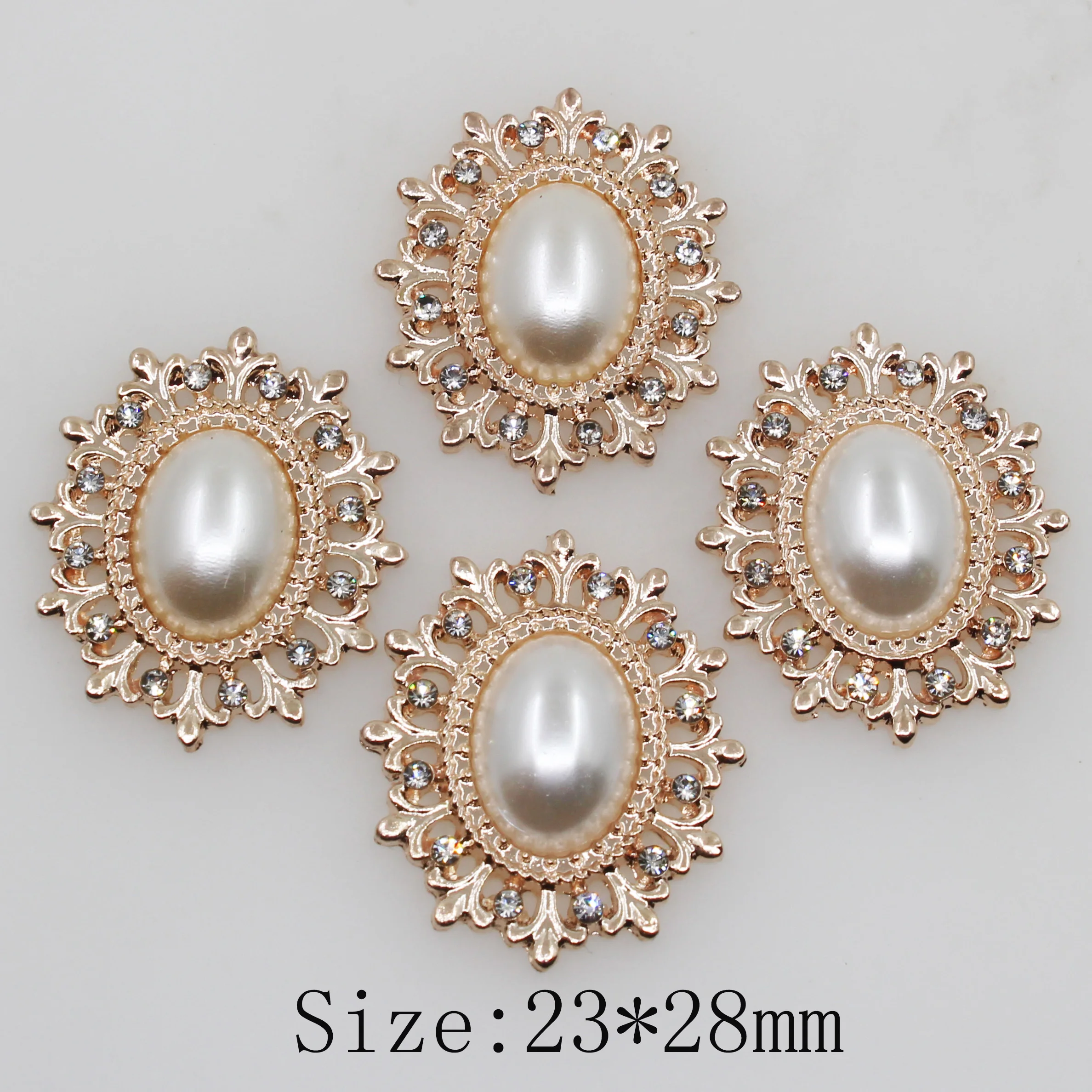 Золотистые подвески 10 шт. прозрачные стразы жемчужные пуговицы для свадебного