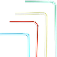 100pcs disposable plastic colorful striped beverage straws maternal confinement straw