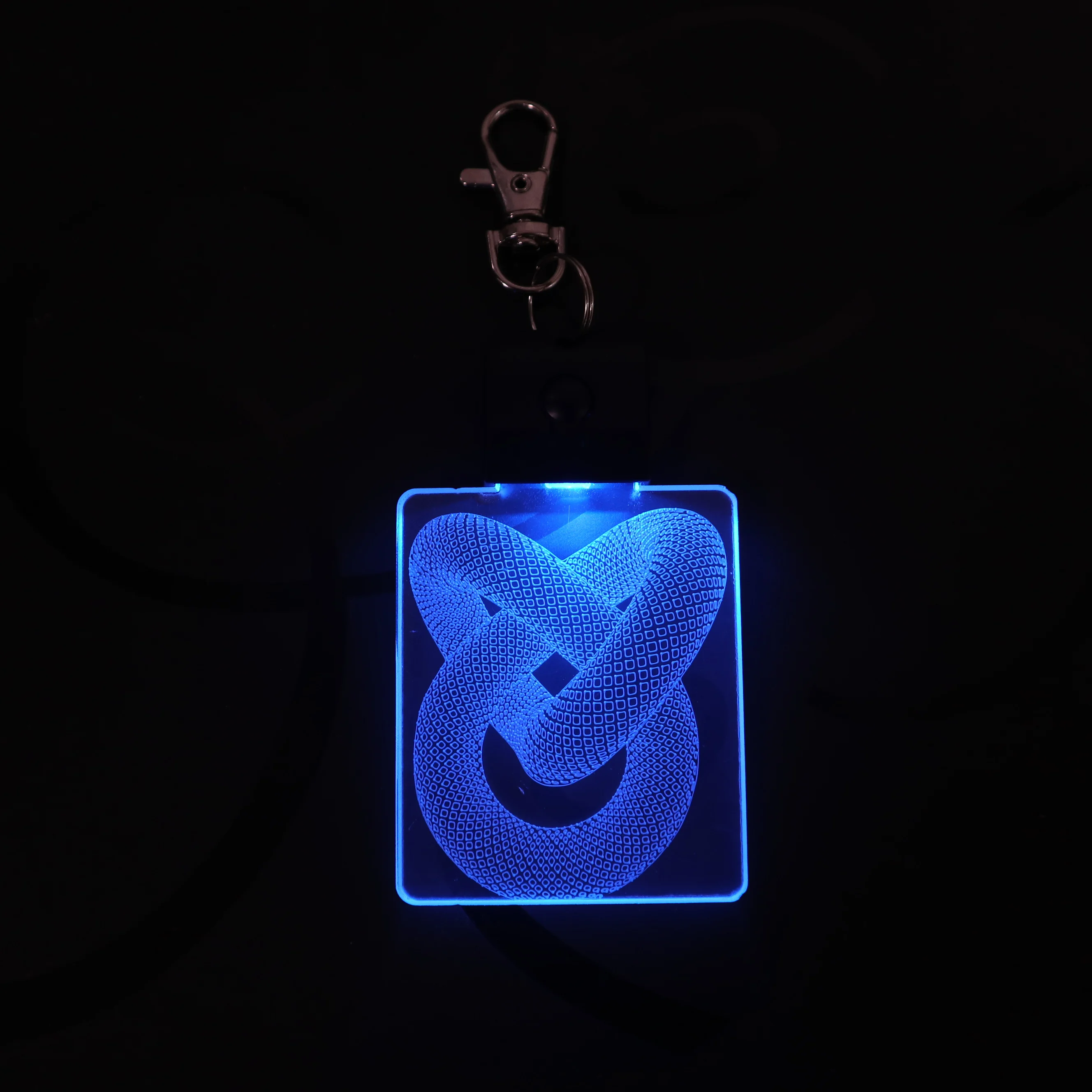 Любовный узел абстрактной формы брелок 3D светодиодный акриловый ночсветильник