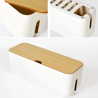 cable storage box power strip wire case anti dust charger socket organizer storage bin charger wire management box f2