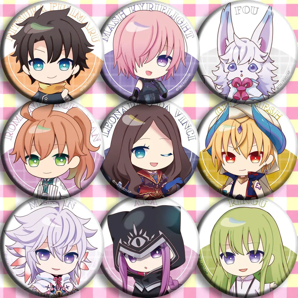 1pc 58mm brooch Fate Grand Order FGO Anime Merlin Fate Stay Night badges icons