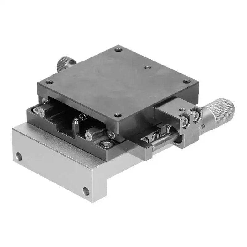 

60mm x 60mm Linear Stage Manual Fine-tune Platform Sliding Table Aluminum Alloy