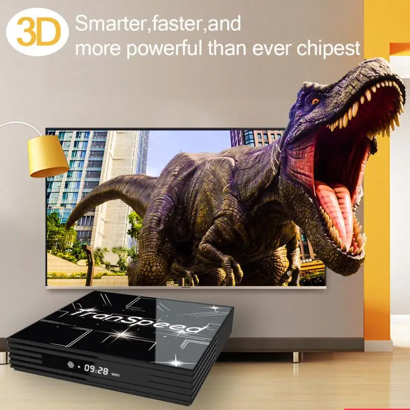 Android 9 0 TV BOX 3D Ultra HD 4K голосовой помощник Air Mouse Youtube приемник 4G 64G Wifi Bluetooth быстрая