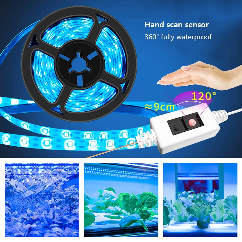 

Водонепроницаемый светодиодный светильник для роста растений, лампа полного спектра для растений, суккулентов, рассады, цветов