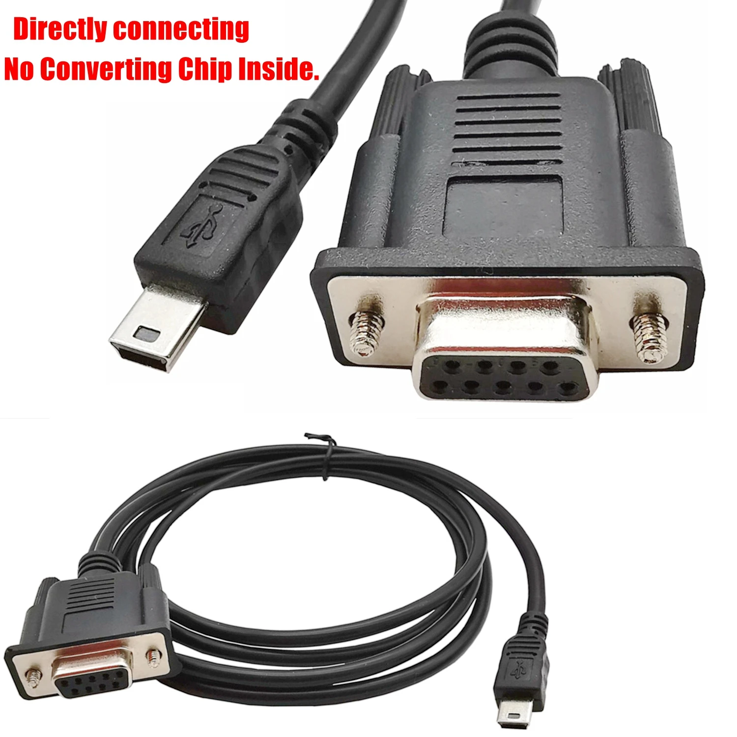 Мини USB 2 0 мужчина к RS232 DB9 9 контактный разъем переходник с внутренней резьбой