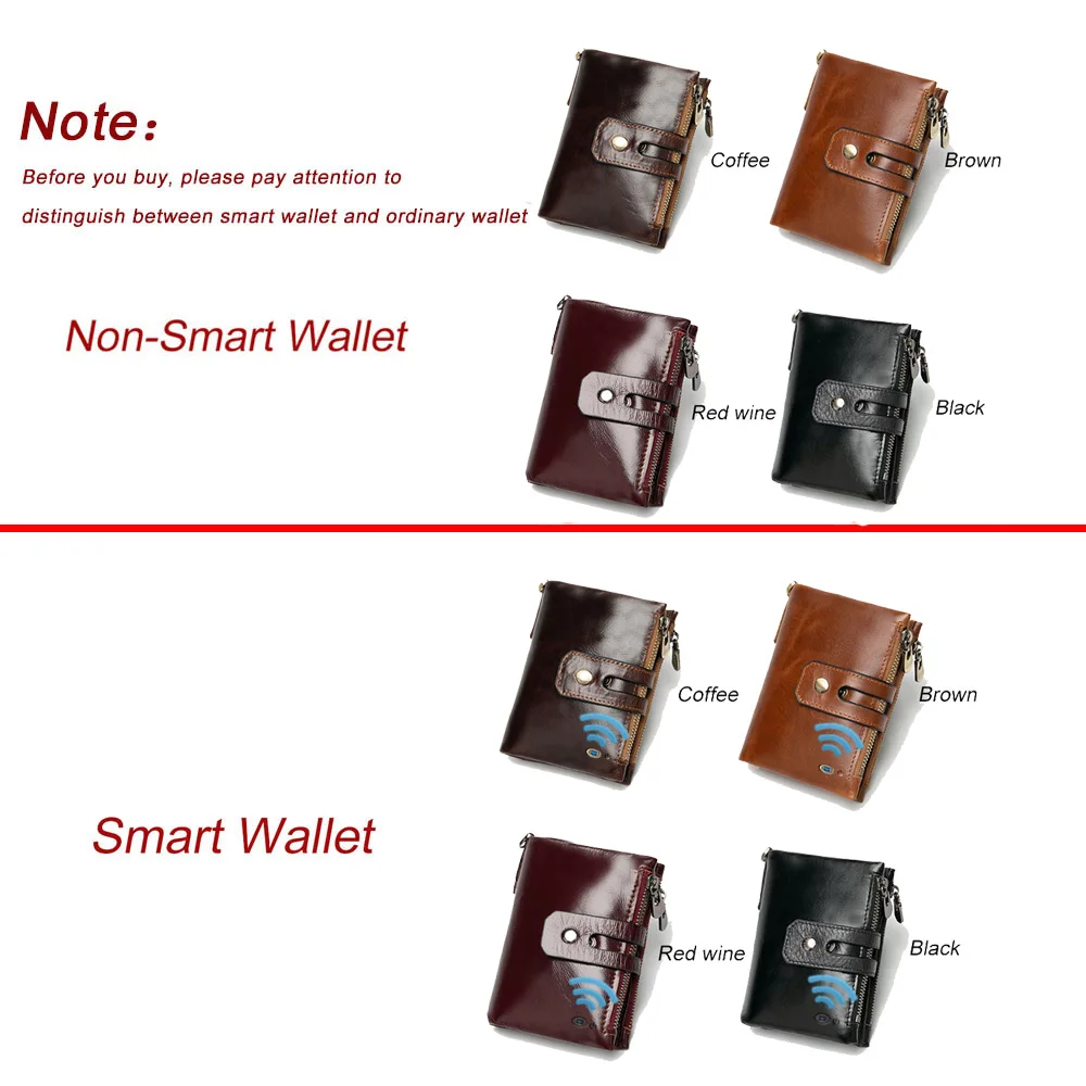 Умный мужской кошелек из натуральной кожи портмоне маленький мини держатель для