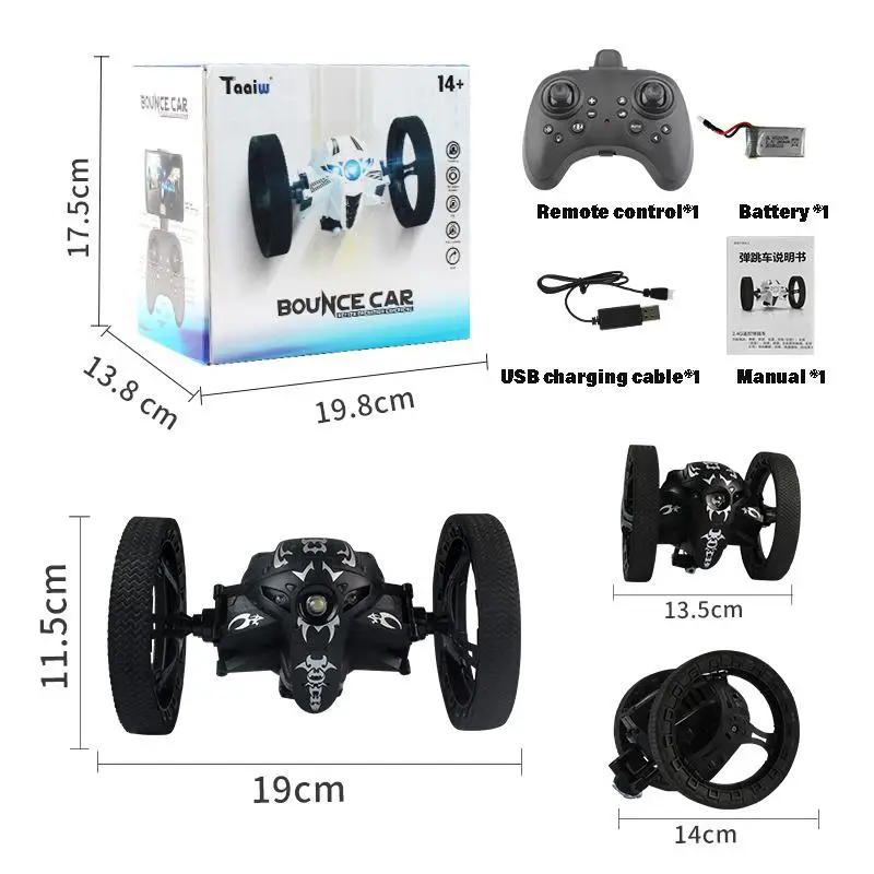 

JJRC remote Control Bounce Car 480P Camera Music Luminous Remote Control Car Bounce Robot Stunt Car Wifi Camera Smart Youth Toy