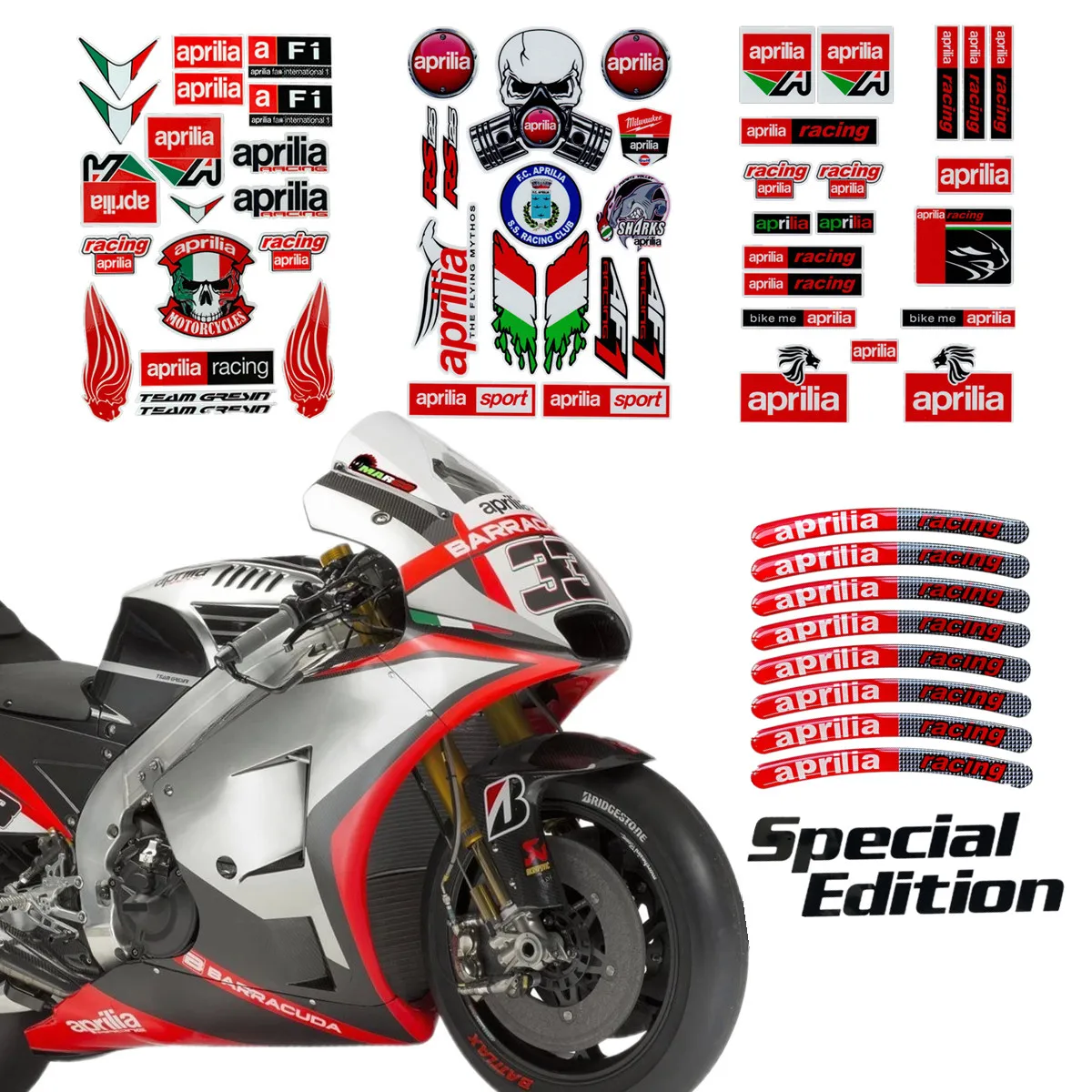 Светоотражающая наклейка для мотоцикла Aprilia DORSODURO 750 FACTOR RSV RS Tuono SR50 украшение