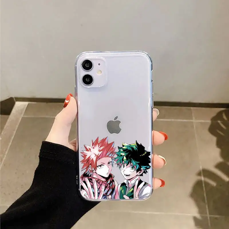 

My Hero Academia deku bakugou Boku Phone Case Transparent soft For iphone 5 5s 5c se 6 6s 7 8 11 12 plus mini x xs xr pro max
