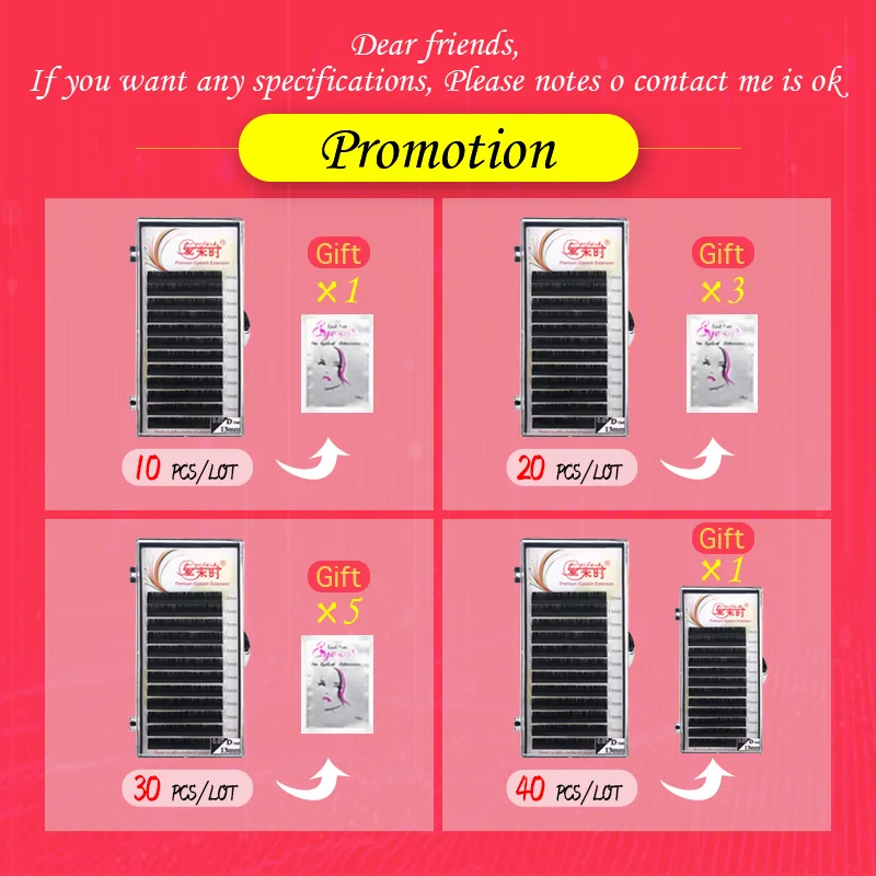 Накладные ресницы 10 шт. индивидуальные натуральные корейские шелковые объемное