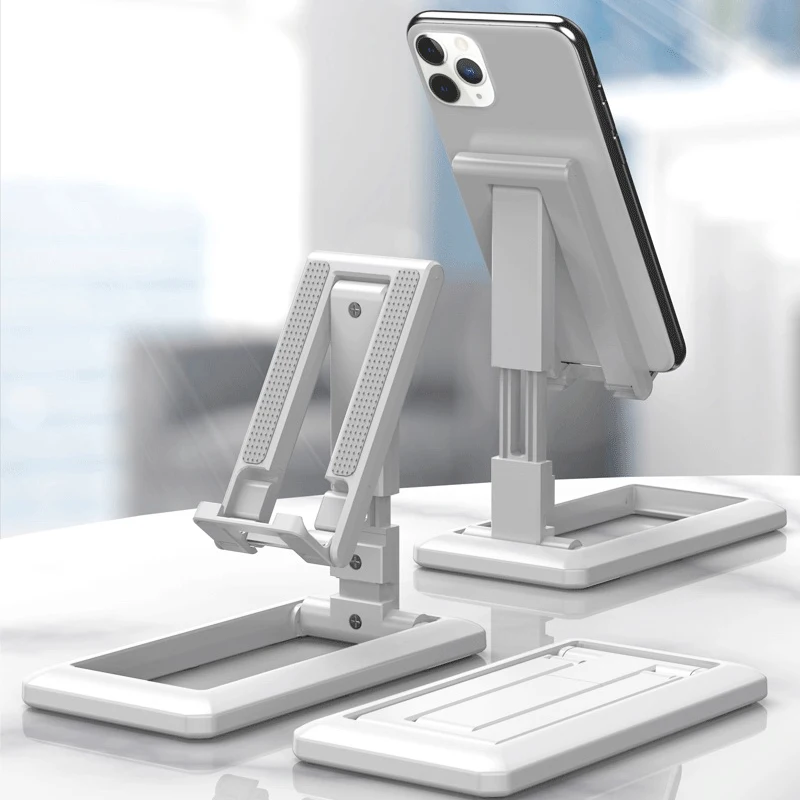 

Cell Phone Stand Sturdy Desktop Phone Stand Adjustable Metal Phone Holder for iPhone iPad Kindle