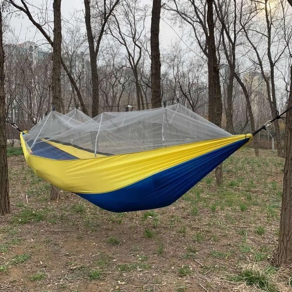 2020 Hammock Camping Hanging Sleeping Bed Person Outdoor Mosquito Net Swing Portable Double Chair Hamac Army Green |